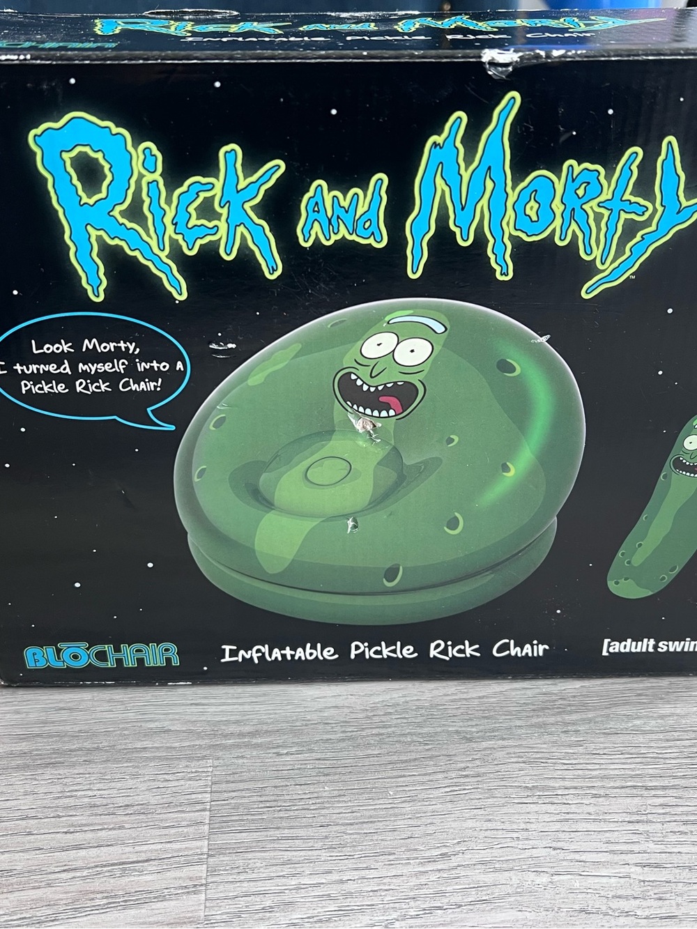 Rick and Morty Inflatable Pickle Rick Chair - Green